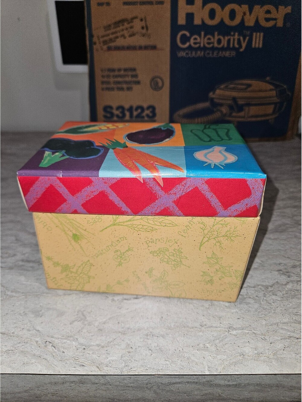 Vintage Recipe Card Set with Decorative Box